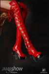 JAMIEshow - JAMIEshow - Pistol Heel Boots - Red - Chaussure